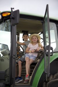 Families enjoy visiting the Kellogg Farm open house