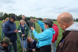 Grazing school participants in the field